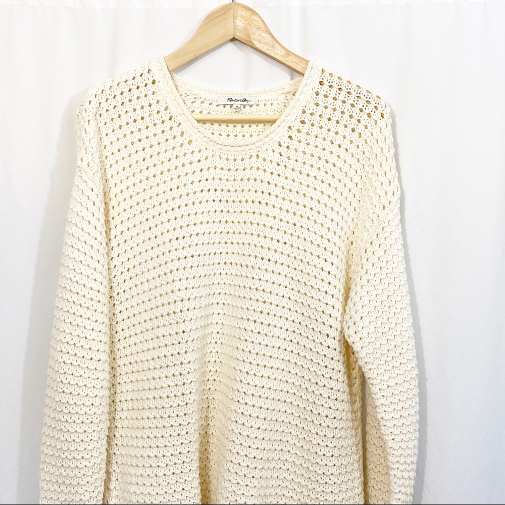 NEW Madewell Open Stitch Austen Knit Sweater Top - Picture 3 of 11